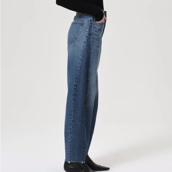 Agolde Luna High Rise Pieced Taper Jeans - Picture 6 of 7
